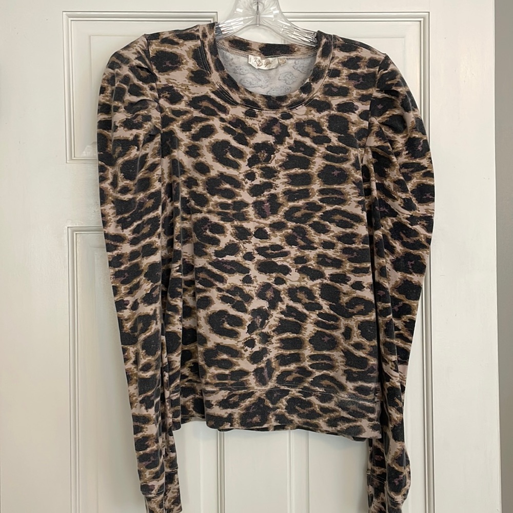 Anthropologie- RD Style Leopard Print Sweatshirt- size M